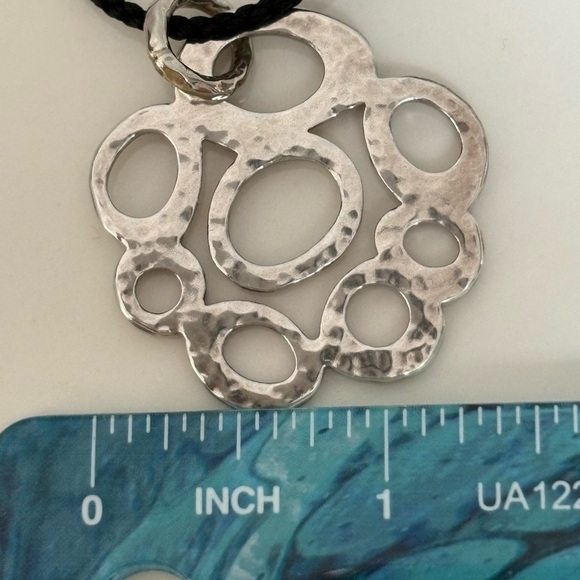 Ippolita Sterling silver 925 pendant & clasp with black silk braided cord. - Picture 8 of 10